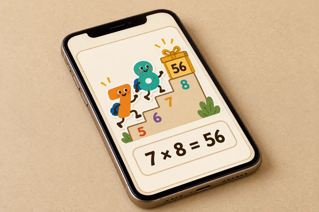 Escena de 7 × 8 en el celular